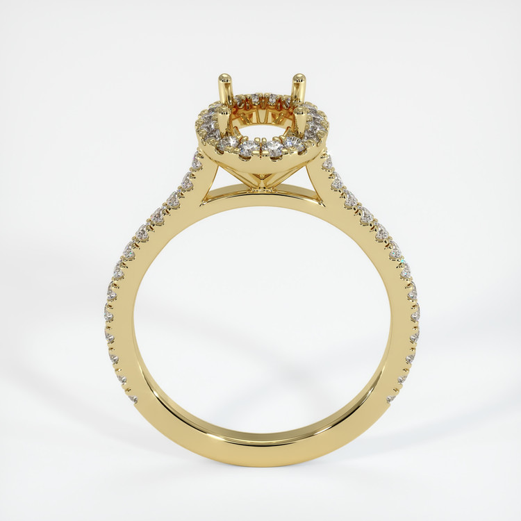 18K Yellow Gold Pave Ring Setting