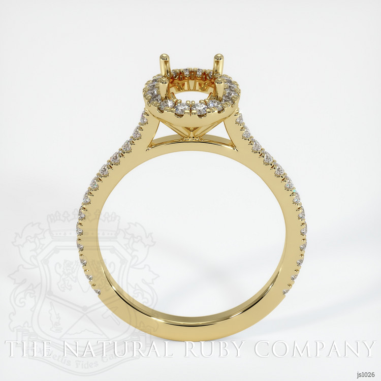 18K Yellow Gold Pave Ring Setting