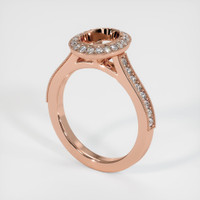 14K Rose Gold Pave Ring Setting Video