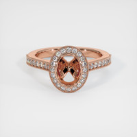 14K Rose Gold Pave Ring Setting Image