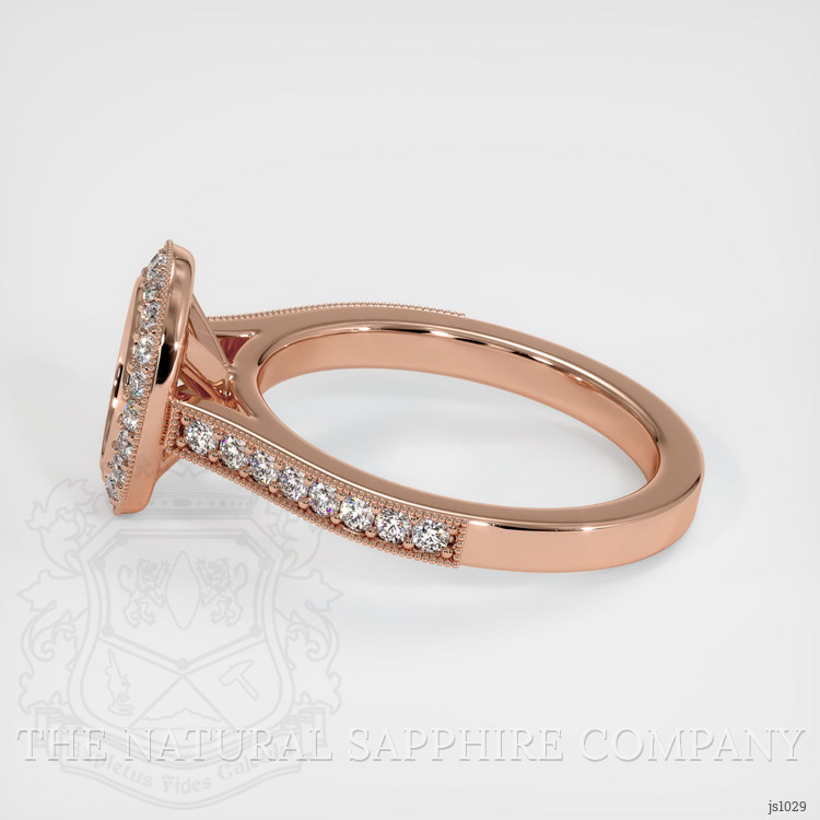 14K Rose Gold Pave Ring Setting