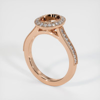 18K Rose Gold Pave Ring Setting Video