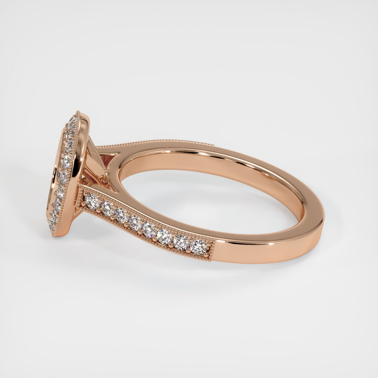 18K Rose Gold Pave Ring Setting