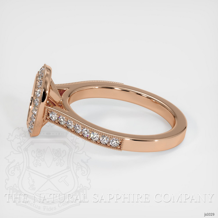 18K Rose Gold Pave Ring Setting