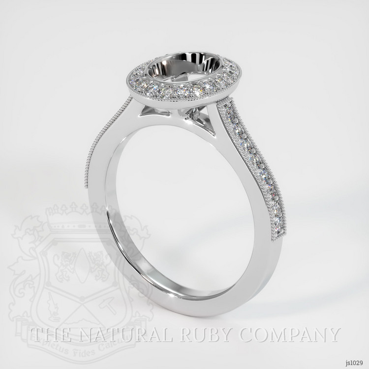 10K White Gold Pave Ring Setting