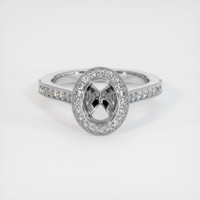 14K White Gold Pave Ring Setting Image
