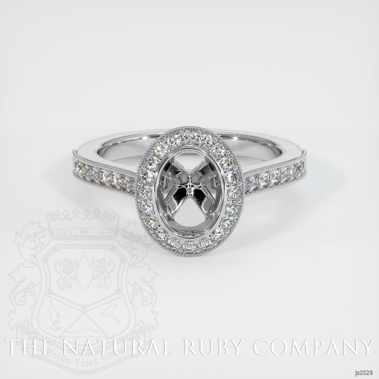 14K White Gold Pave Ring Setting
