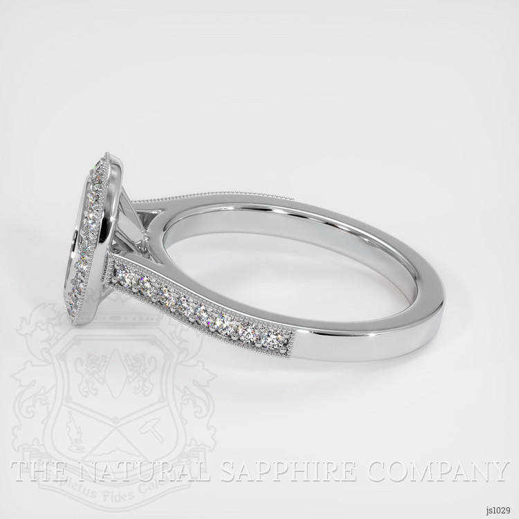 14K White Gold Pave Ring Setting