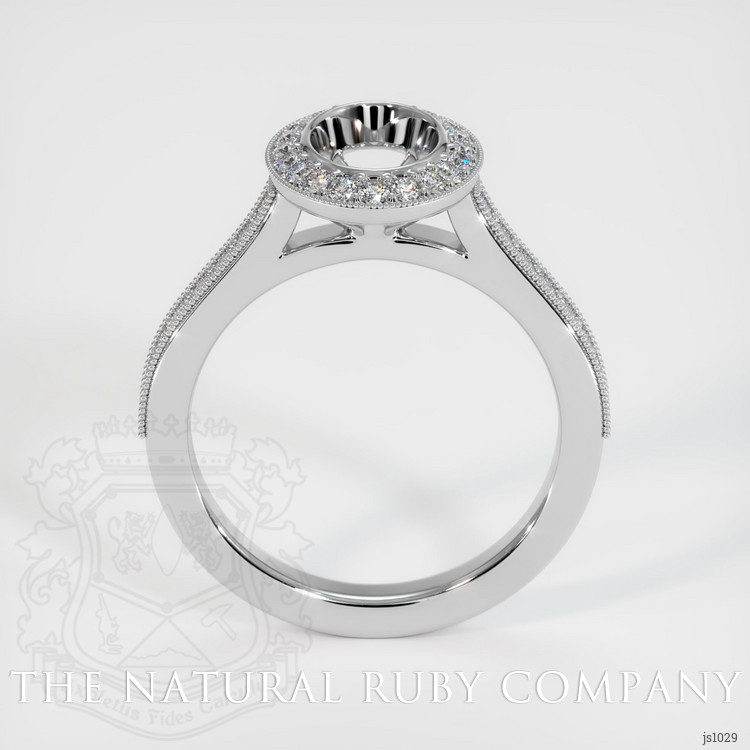 14K White Gold Pave Ring Setting