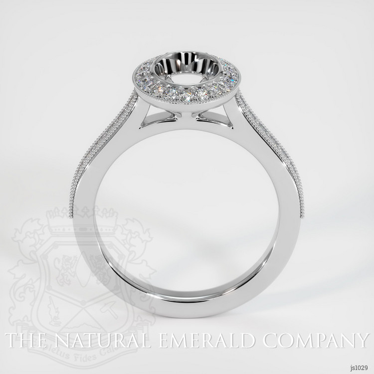 18K White Gold Pave Ring Setting