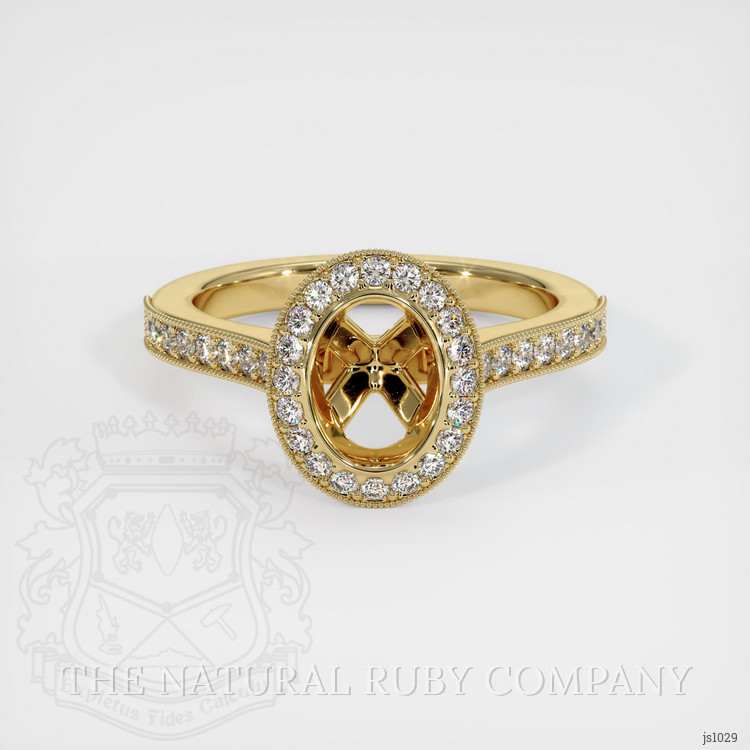 10K Yellow Gold Pave Ring Setting