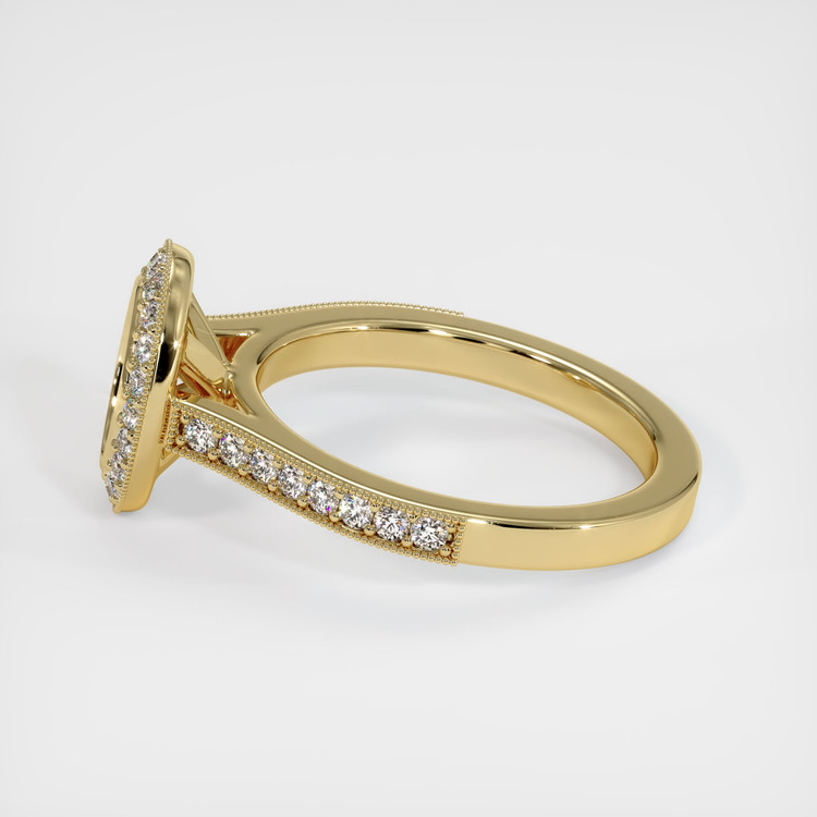 14K Yellow Gold Pave Ring Setting
