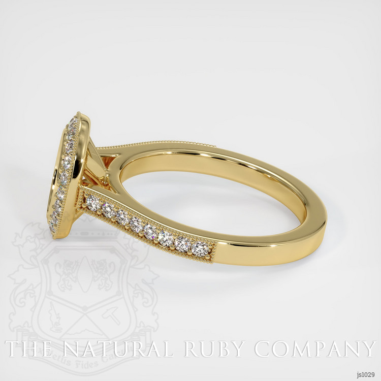 14K Yellow Gold Pave Ring Setting
