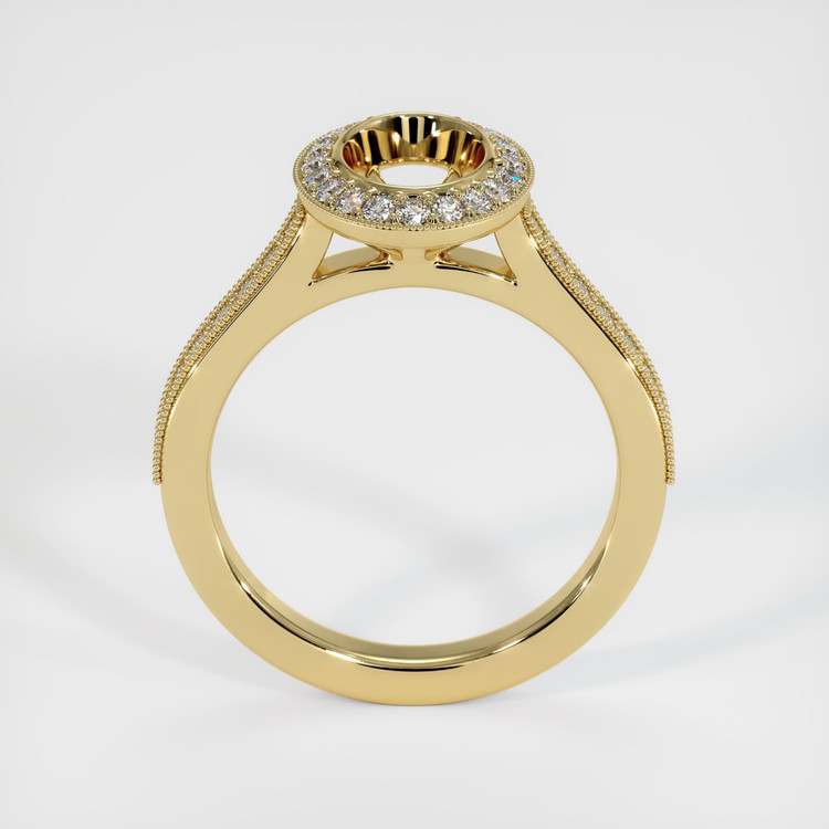 14K Yellow Gold Pave Ring Setting