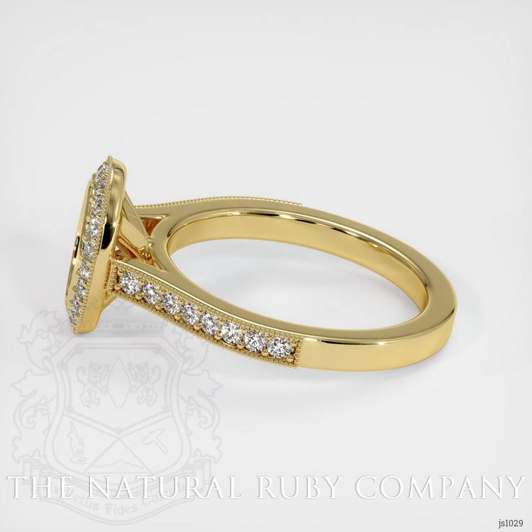 18K Yellow Gold Pave Ring Setting