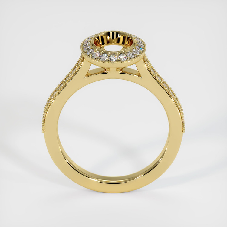 18K Yellow Gold Pave Ring Setting
