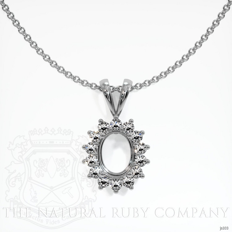 Platinum 950 Halo Pendant Setting