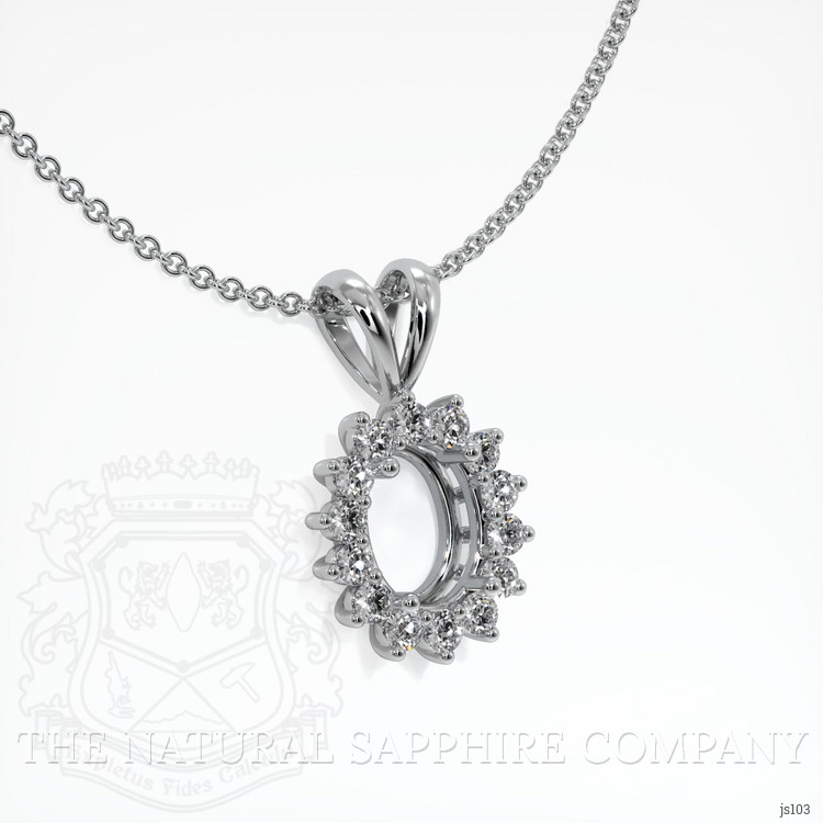Platinum 950 Halo Pendant Setting