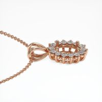 14K Rose Gold Halo Pendant Setting Image