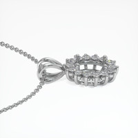 10K White Gold Halo Pendant Setting Image