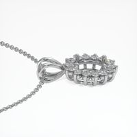 14K White Gold Halo Pendant Setting Image