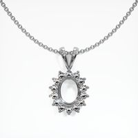 18K White Gold Halo Pendant Setting Video