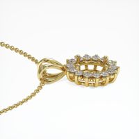 18K Yellow Gold Halo Pendant Setting Image