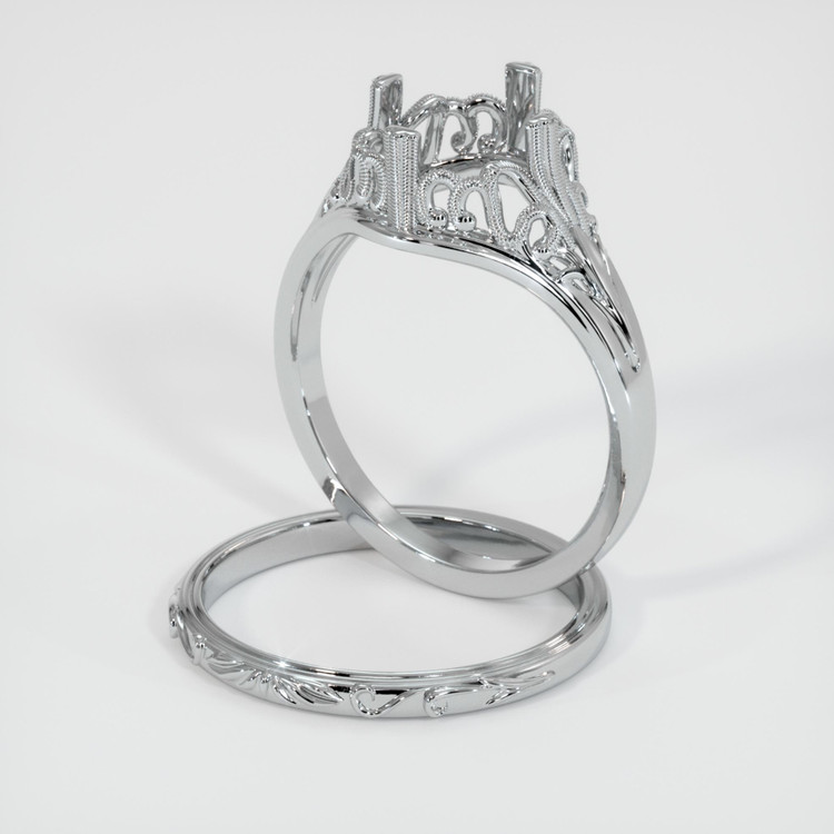 Platinum 950 Antique Style Ring Setting