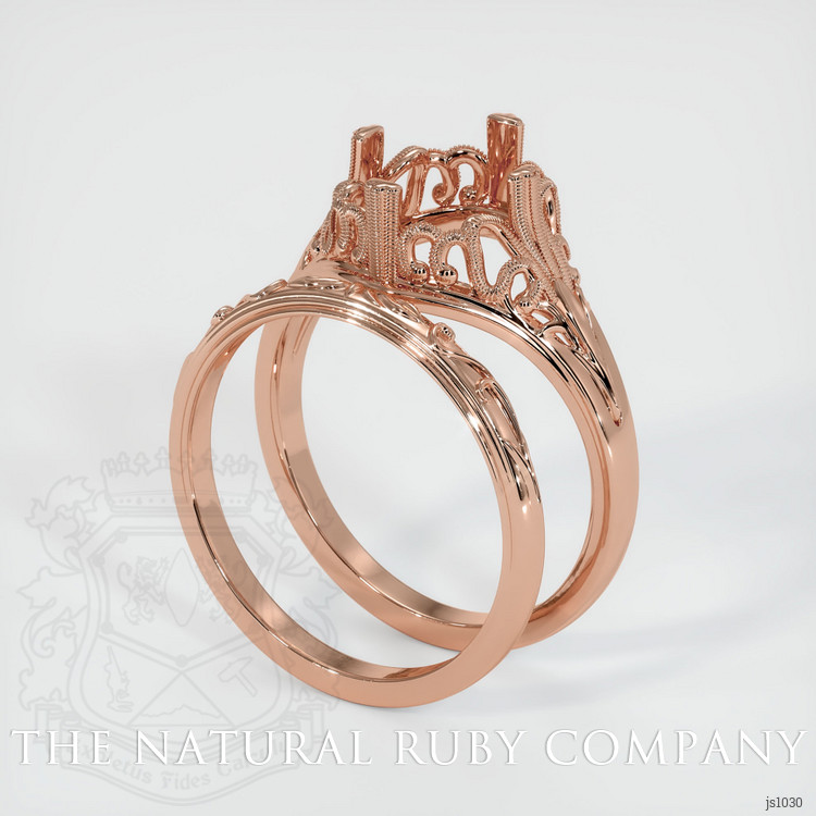 14K Rose Gold Antique Style Ring Setting