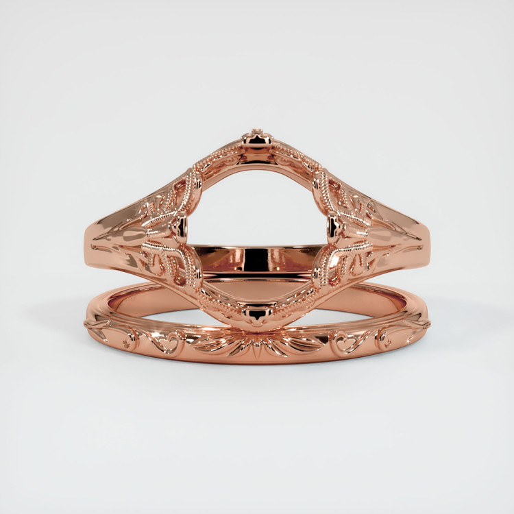 14K Rose Gold Antique Style Ring Setting