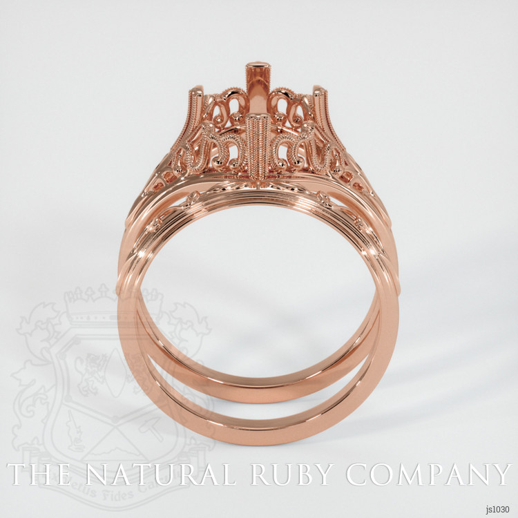 14K Rose Gold Antique Style Ring Setting