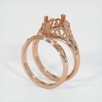 18K Rose Gold Antique Style Ring Setting Video