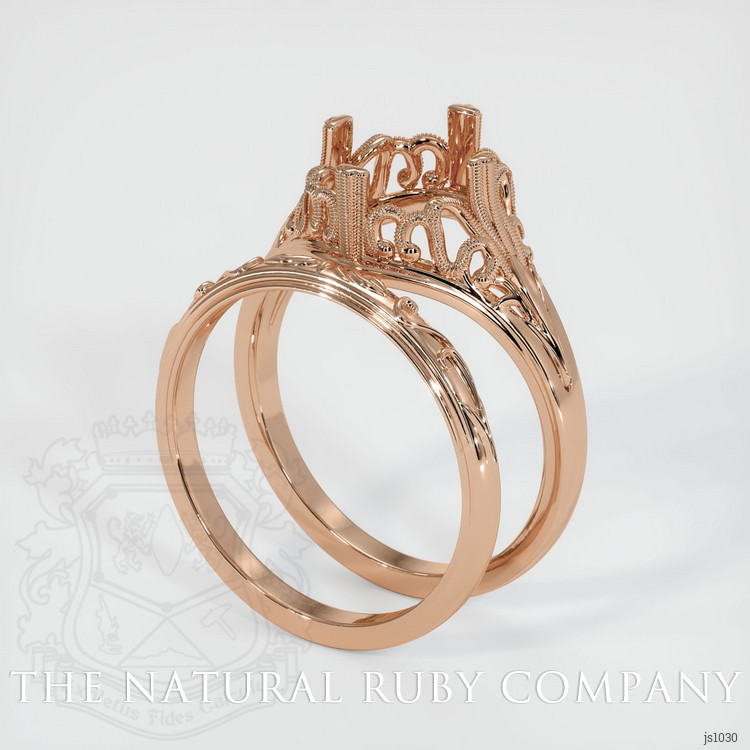 18K Rose Gold Antique Style Ring Setting