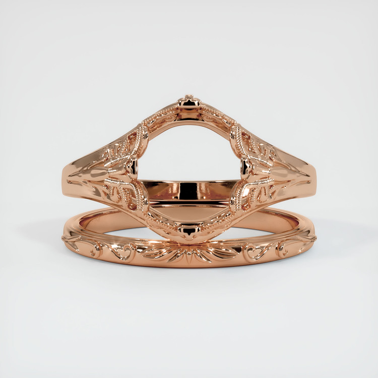 18K Rose Gold Antique Style Ring Setting