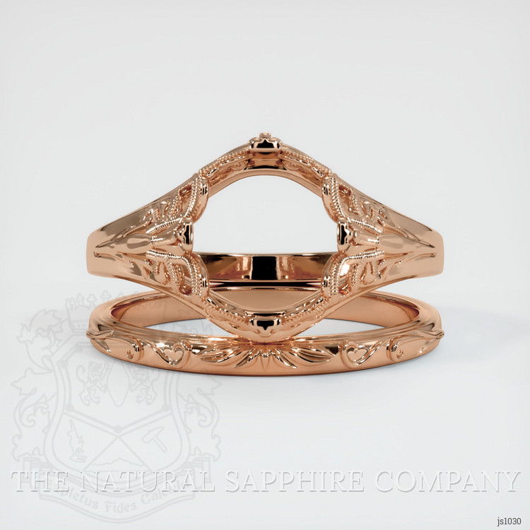 18K Rose Gold Antique Style Ring Setting