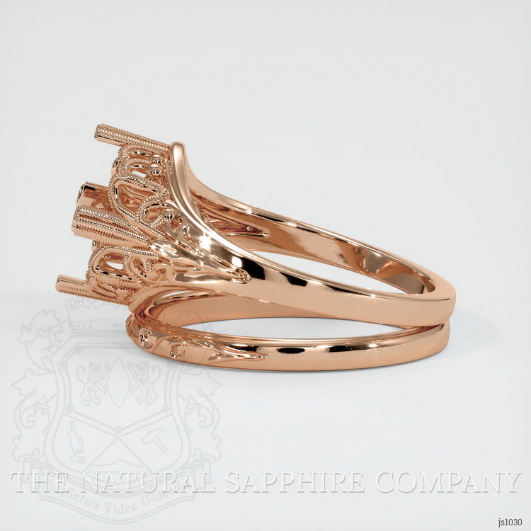 18K Rose Gold Antique Style Ring Setting