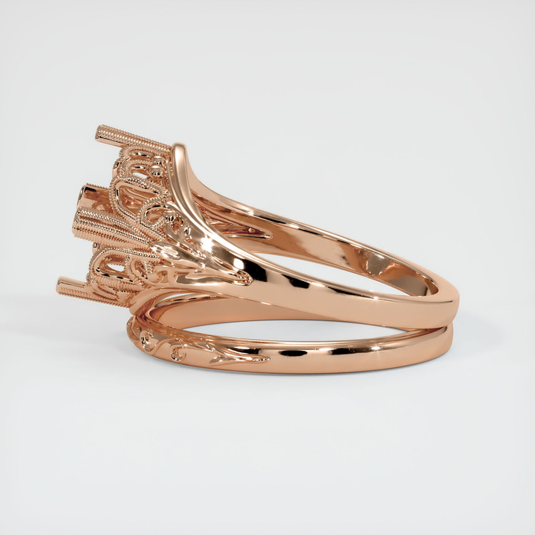 18K Rose Gold Antique Style Ring Setting