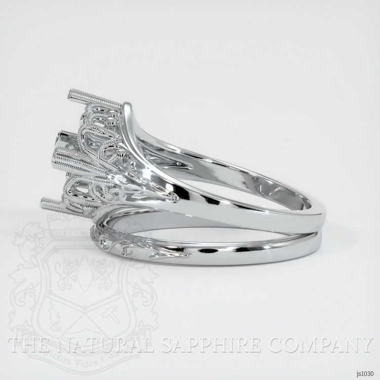 10K White Gold Antique Style Ring Setting