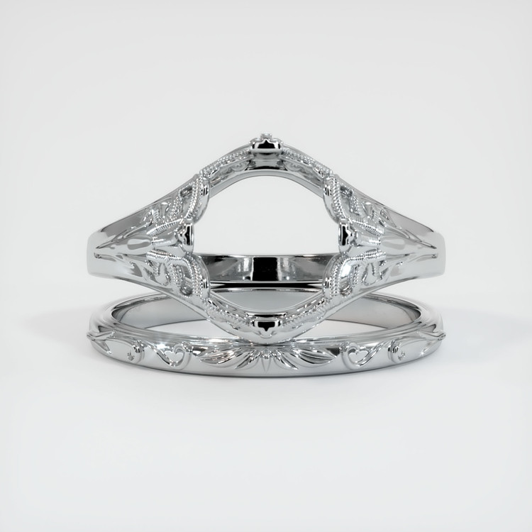 14K White Gold Antique Style Ring Setting