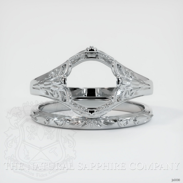 14K White Gold Antique Style Ring Setting