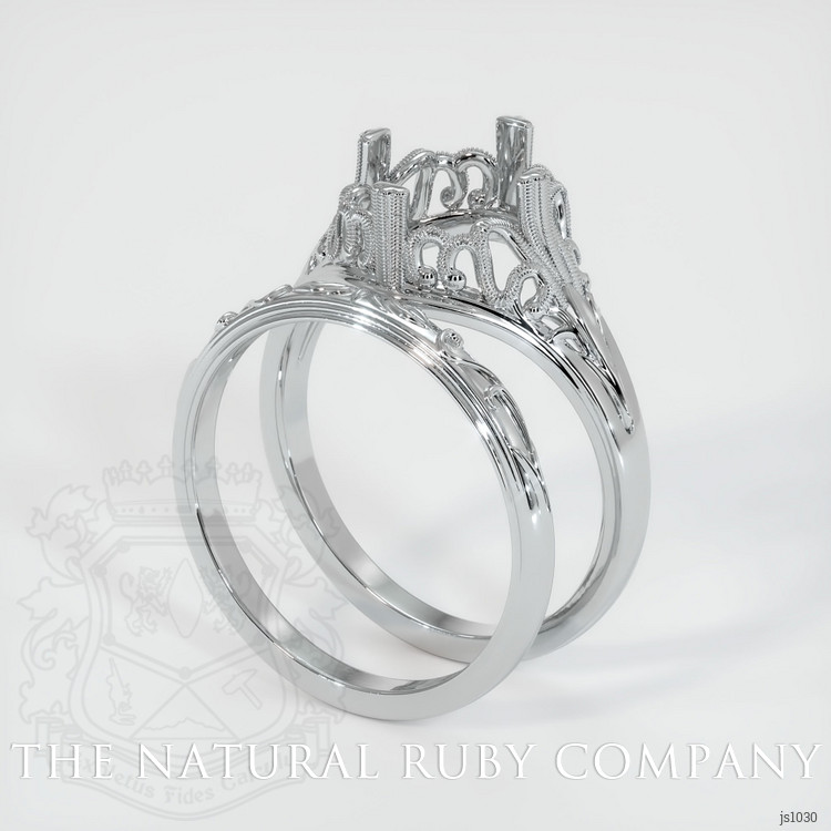 18K White Gold Antique Style Ring Setting