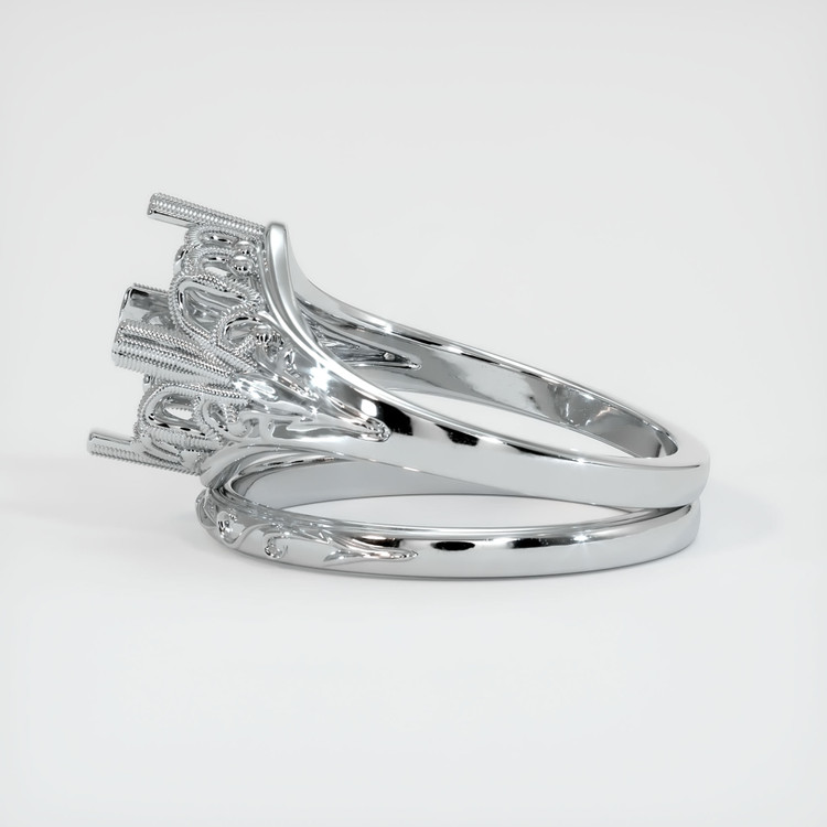 18K White Gold Antique Style Ring Setting