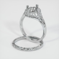18K White Gold Antique Style Ring Setting Image