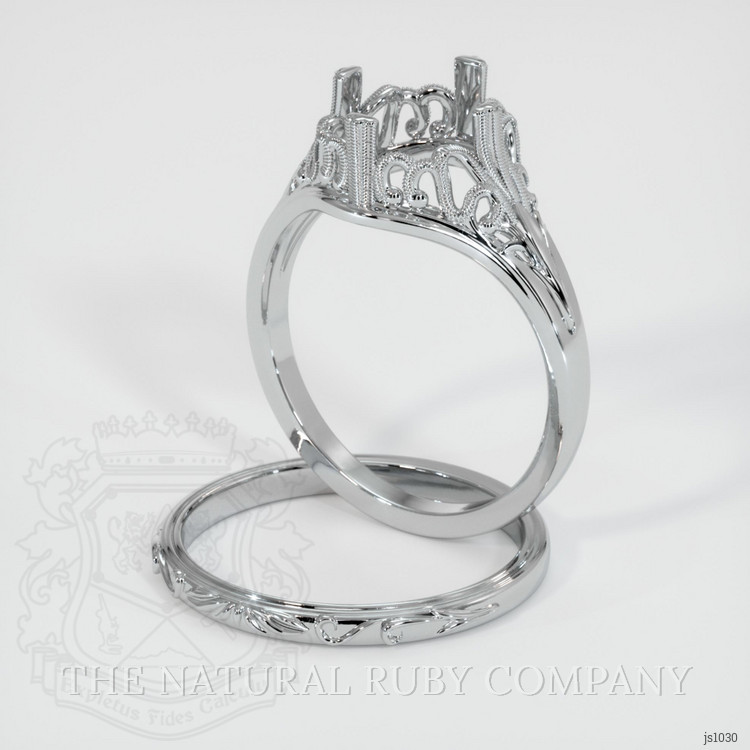 18K White Gold Antique Style Ring Setting