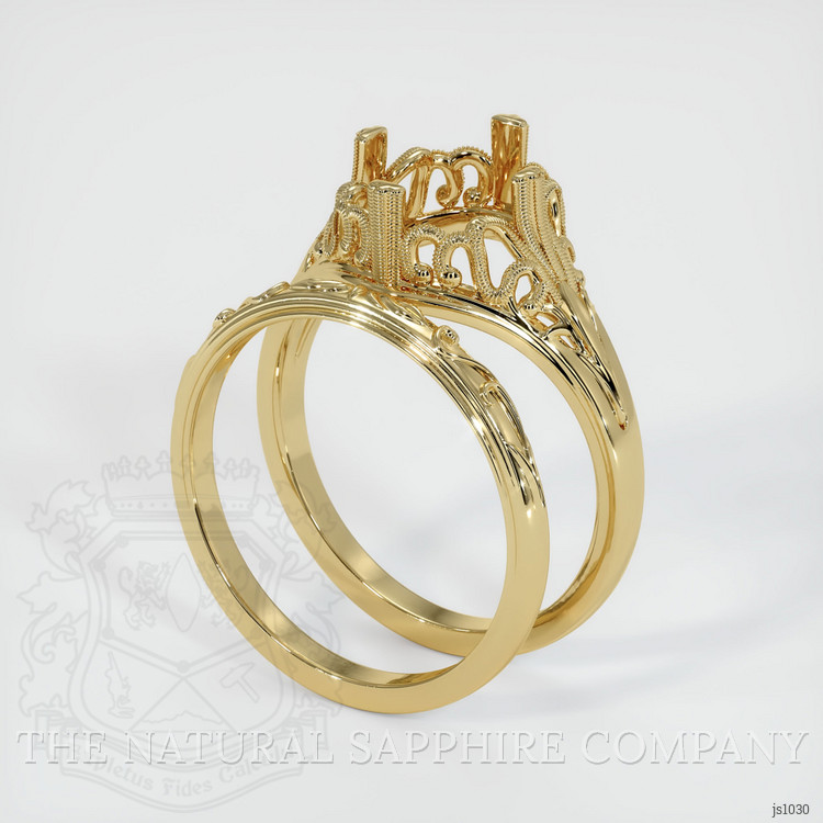 10K Yellow Gold Antique Style Ring Setting