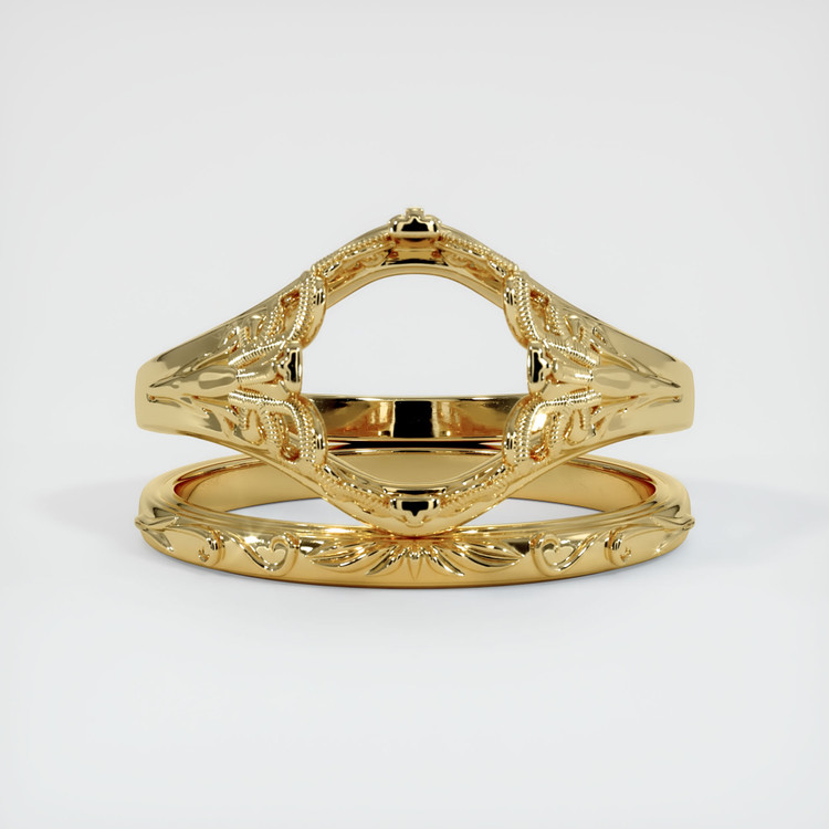 14K Yellow Gold Antique Style Ring Setting