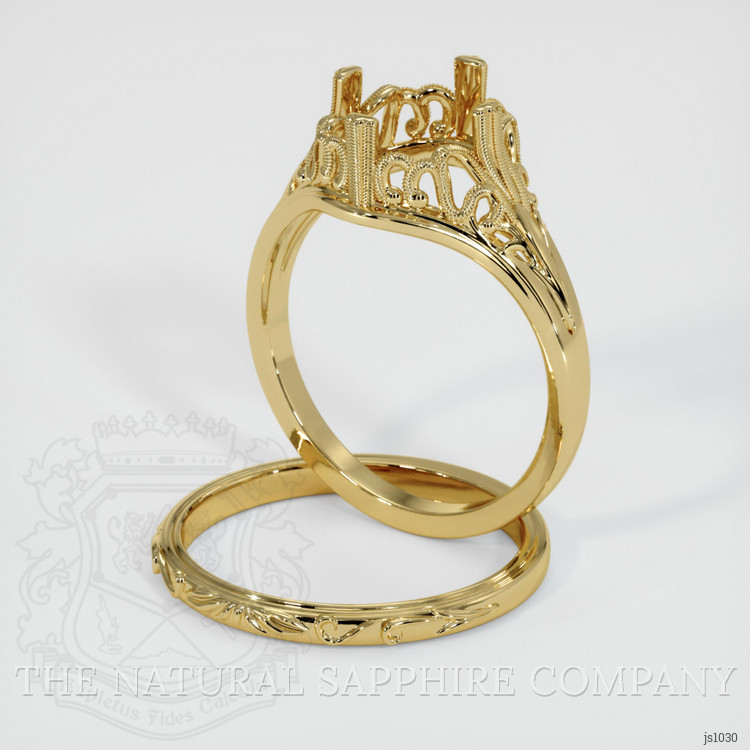 14K Yellow Gold Antique Style Ring Setting