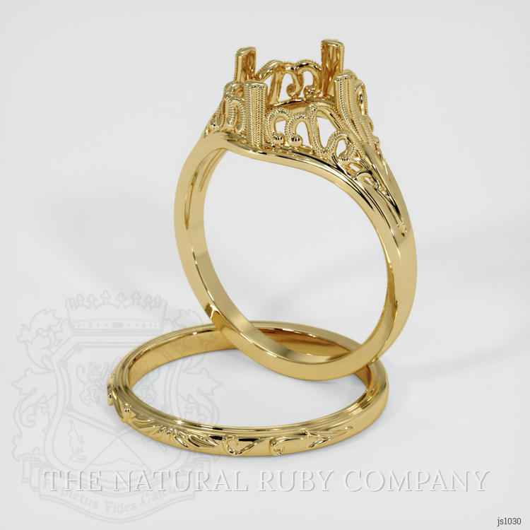 14K Yellow Gold Antique Style Ring Setting