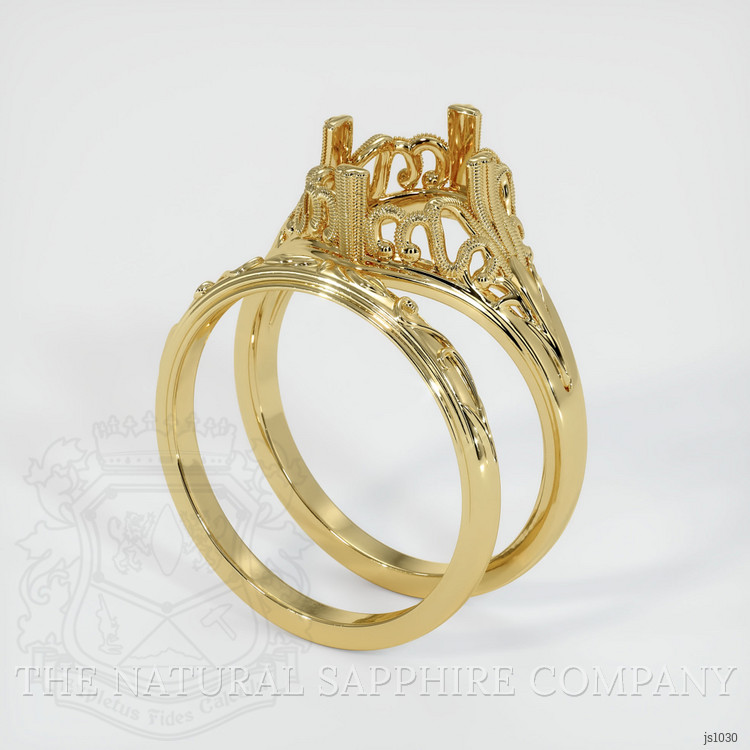 18K Yellow Gold Antique Style Ring Setting