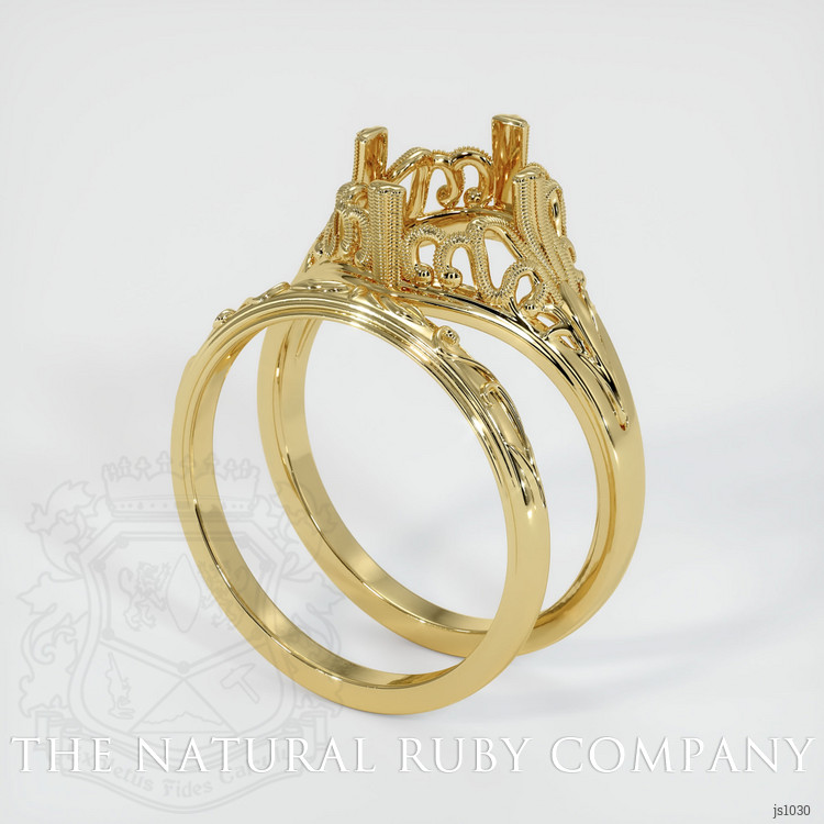18K Yellow Gold Antique Style Ring Setting